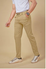 Load image into Gallery viewer, Men's Slim Fit Cargo Trousers | Stretchable Formal Men Trousers | Stylish Slim Fit Trouser for Men | Polycotton Knitted Fabric Pant for Man