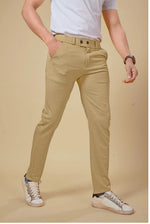 Load image into Gallery viewer, Men's Slim Fit Cargo Trousers | Stretchable Formal Men Trousers | Stylish Slim Fit Trouser for Men | Polycotton Knitted Fabric Pant for Man