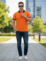 Load image into Gallery viewer, Men's Regular Fit Polo T-Shirt with Contrast Collar & Pocket | Comfortable & Stylish