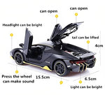 Load image into Gallery viewer, Sky Tech® Lamborghini Car Toy Die-cast Metal Car Model Car Pull Back car Super car with Openable Doors with Sound and Light for Birthdays Gift Party Decorations Great for Kids Boys Girls 1:32 Scale