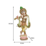 Load image into Gallery viewer, Handicrafts Paradise Culture Marble Hand Painted Krishna Intricately Carved Showpiece for Home Décor and Puja - 6 inch