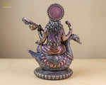 Load image into Gallery viewer, SPRITUAL Arts Saraswati Statue 21 cm Bonded Bronze Sarasvati Statue Goddess Saraswati on Swan Goddess of Knowledge Music Art Wisdom Hindu Goddess Pack of 1