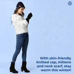 Load image into Gallery viewer, Boldfit Woolen Winter Cap for Women & Men in Winter for Thermal Wear Stylish Soft Caps for Boys & Girls for Warm Wear Head hat Garam Topaa cap's Breathable Lightweight Windproof with hand gloves