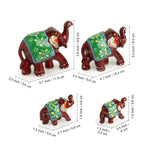 Load image into Gallery viewer, ExclusiveLane 'Seven Tuskers in Maroon' Decorative Elephant Showpieces for Home Décor (Set of 7, Fibre)|Handcrafted Showpiece for Living Room Showpiece for Gift Antique Showpieces for Bedroom Figurine