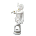 Load image into Gallery viewer, Handicrafts Paradise Resin Standing Krishna Idol (6.4 cm x 3.8 cm x 14.6 cm) (WM15053_white)