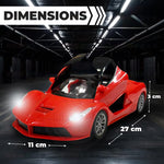 Load image into Gallery viewer, Wembley High Speed Rechargeable Remote Control RC Car for Kids with Openable Doors LED Lights Super Sports Racing Car Toy | Birthday Gift for Boys – Red