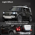 Load image into Gallery viewer, Range Rover Defender 1:32 Scale Model Car Exclusive Alloy Metal Pull Back Die-cast Car Metal Pullback Toy car with Openable Doors & Light Music Best Gifts Toys Kids【Colors as Per Stock】
