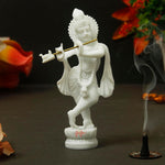 Load image into Gallery viewer, Handicrafts Paradise Resin Standing Krishna Idol (6.4 cm x 3.8 cm x 14.6 cm) (WM15053_white)