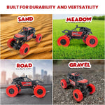 Load image into Gallery viewer, Gooyo GY-45 Rechargeable Remote Control Rock Crawler Car with Smoke | Monster Truck with Spray for Kids | RC Car 4x4 Off-Road Big Car Toy | High Speed | Red Color | in-Built Battery | Gift Box Pack