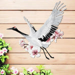 Load image into Gallery viewer, Metal Crane Wall Decor Gift Artwork Iron Crane Wall Art for Fence Patio Home
