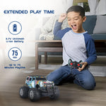 Load image into Gallery viewer, Jam & Honey Off Roader Rechargeable Remote Control Car | RC Car Monster Truck |4 Headlight Modes | in-Built Lithium Battery | C-Type Charging | Made in India - Graffiti Blue