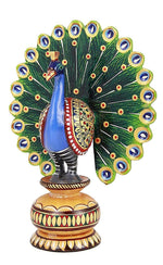 Load image into Gallery viewer, Handicraft Wooden Dancing Peacock for Home & Office Decor I Living Room I Guest Room I Showpiece I Peacock Statue I Bedroom (3 Inches), People,Shiva