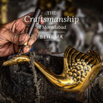 Load image into Gallery viewer, BEHOMA Aluminium Pair of Swans for Good Luck & Love | Candle Holder for Home Decor Living Room | Showpiece Wedding Gift for Couples | Marriage for Couple (Candles not Included) Gold