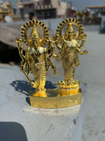 Load image into Gallery viewer, Chkoteravatiya Decorative Showpiece - 11 cm (Metal, Gold)