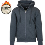 Load image into Gallery viewer, Men's Heavy Weight Sherpa Fleece Lined Hoodie Sweater Jacket - Full Zip - S-XXL