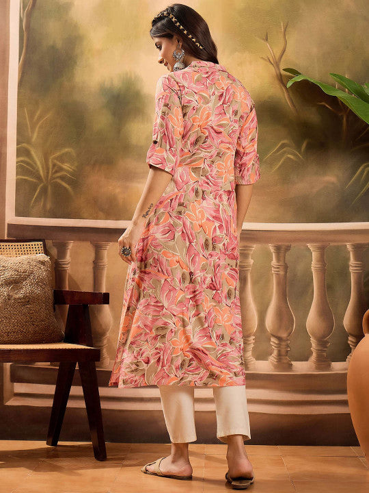 Women Floral Printed Daily A-Line Kurta