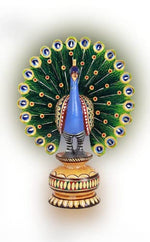 Load image into Gallery viewer, Handicraft Wooden Dancing Peacock for Home &amp; Office Decor I Living Room I Guest Room I Showpiece I Peacock Statue I Bedroom (3 Inches), People,Shiva