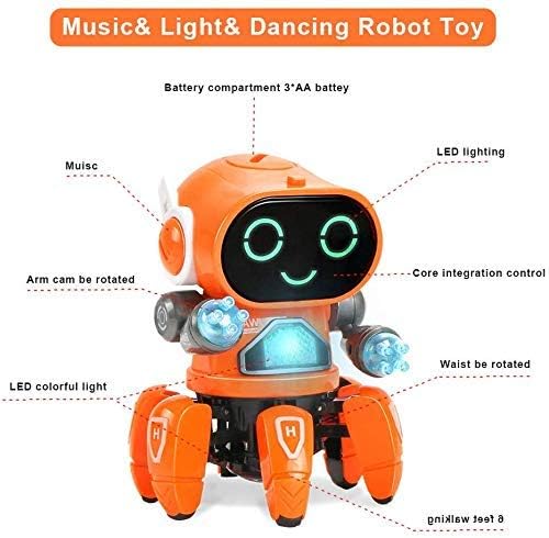 VGRASSP Bot Robot Pioneer Colorful Lights and Music All Direction Movement Dancing Robot Toys for Boys and Girls (Color as per Stock Availability)