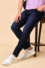 Load image into Gallery viewer, London Hills Tapered Fit Mid Rise Classic Stretchable Jeans | Casual Denim Jean's for Man's | Slim fit Jeans for Men Blue