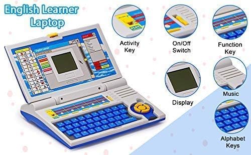 Cable World® Educational Laptop Computer Toy for Kids Above 3 Years - 20 Fun Activity Learning Machine, Now Learn Letter, Words, Games, Mathematics, Music, Logic, Memory Tool