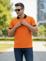 Load image into Gallery viewer, Men's Regular Fit Polo T-Shirt with Contrast Collar &amp; Pocket | Comfortable &amp; Stylish