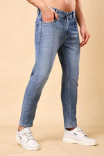 Load image into Gallery viewer, London Hills Mens Slim Tapered Fit Mid Rise Jeans | Man Slimfit Denim | Durable &amp; All Day Comfort Mans Jean