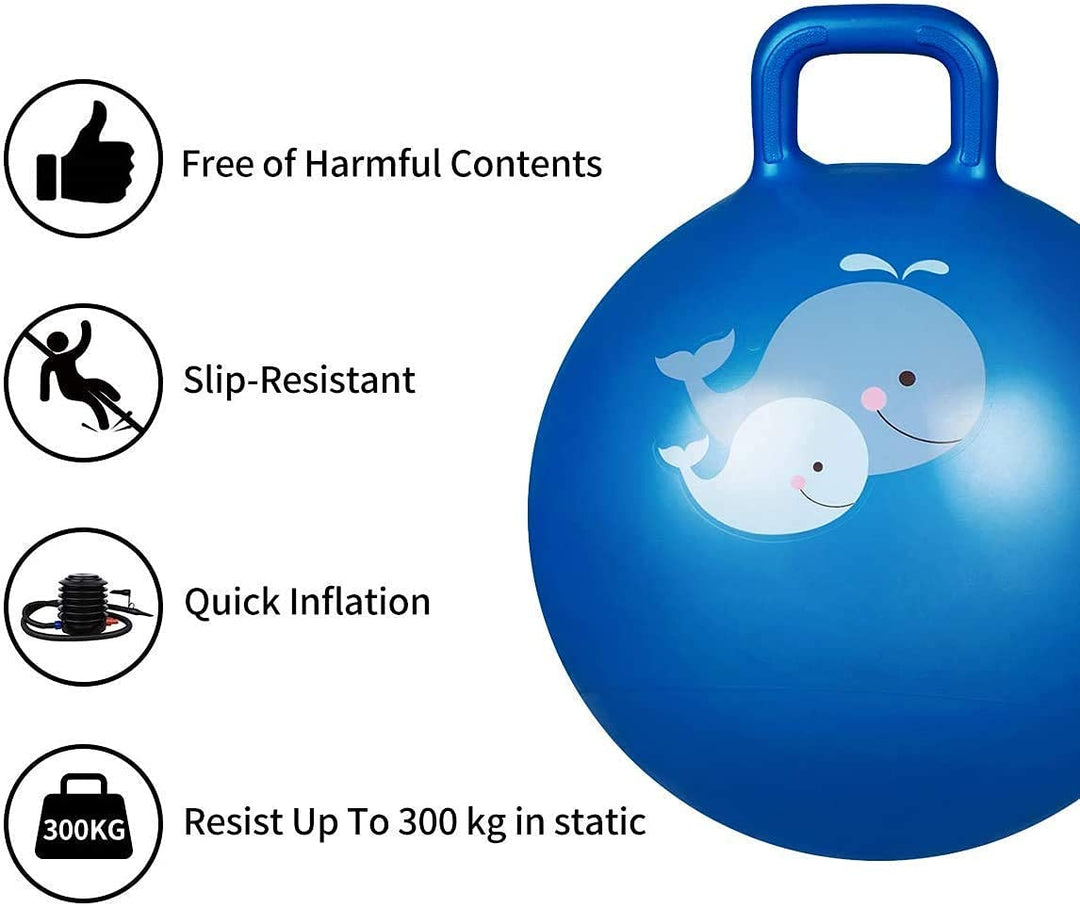 Storio Sit And Bounce Rubber Hop Ball Jumping&Bouncing Ball For Boys Girls Toys|Indoor&Outdoor|Best Gift Balls For Kids -Big(Size 56Cm / 22 Inch,Multicolour)