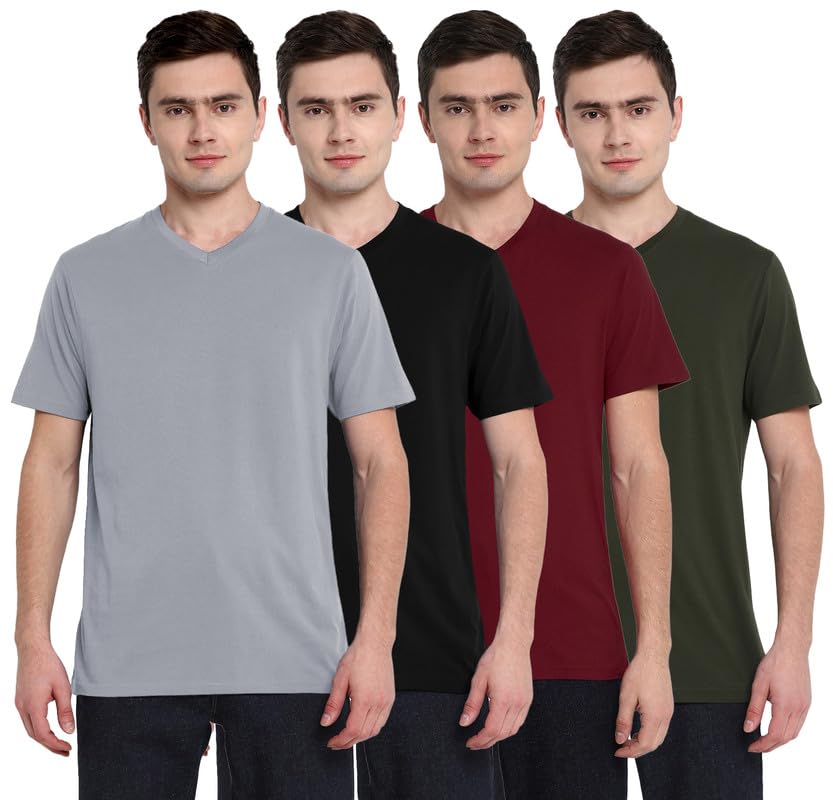 Aventura Outfitters Men's Regular Fit T-Shirt (Pack of 4)