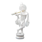 Load image into Gallery viewer, Handicrafts Paradise Resin Standing Krishna Idol (6.4 cm x 3.8 cm x 14.6 cm) (WM15053_white)