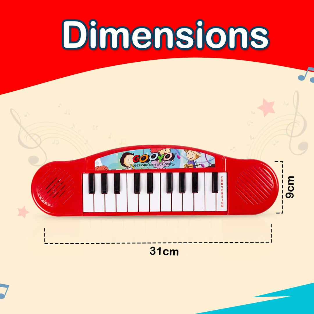 Gooyo GY3716 Battery Operated Multi-Functional Portable Organ/Piano/Keyboard Musical Toy for Kids/Babies/Girls/Boys/Gifts | Red Color, Power Source: 2xAA Battery (Not Included)