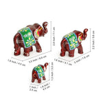 Load image into Gallery viewer, ExclusiveLane 'Seven Tuskers in Maroon' Decorative Elephant Showpieces for Home Décor (Set of 7, Fibre)|Handcrafted Showpiece for Living Room Showpiece for Gift Antique Showpieces for Bedroom Figurine