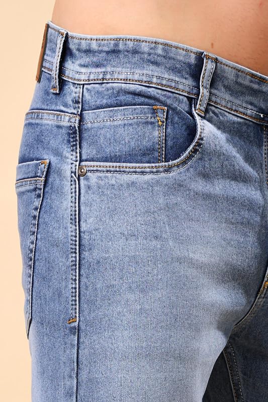 London Hills Mens Slim Tapered Fit Mid Rise Jeans | Man Slimfit Denim | Durable & All Day Comfort Mans Jean