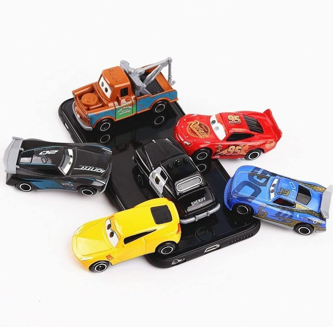 Galaxy Hi-Tech Mini Metal Die Cast Car Toy Vehicle Play Set, Free Wheel High Speed Unbreakable, Small Racing Movie Vehicle Car for Exciting Playtime Adventures for Kid, Multicolor, Set of 6
