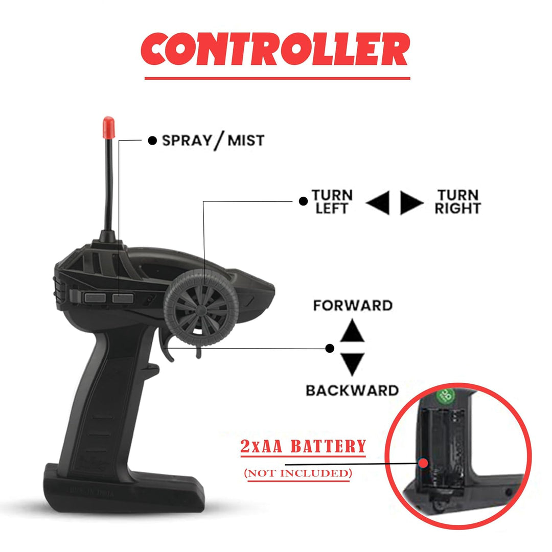 Gooyo GY-45 Rechargeable Remote Control Rock Crawler Car with Smoke | Monster Truck with Spray for Kids | RC Car 4x4 Off-Road Big Car Toy | High Speed | Red Color | in-Built Battery | Gift Box Pack