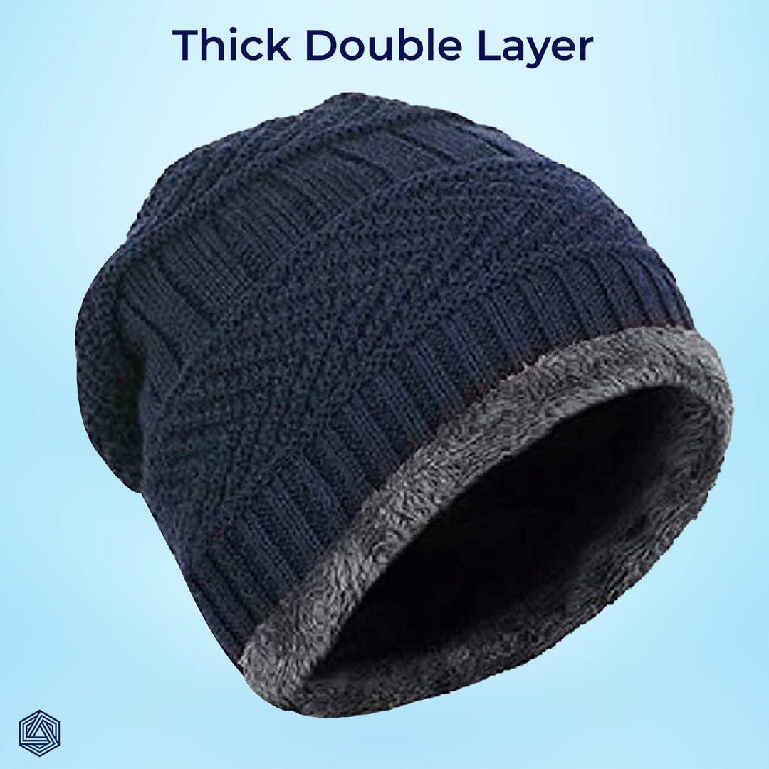 Boldfit Woolen Winter Cap for Women & Men in Winter for Thermal Wear Stylish Soft Caps for Boys & Girls for Warm Wear Head hat Garam Topaa cap's Breathable Lightweight Windproof with hand gloves