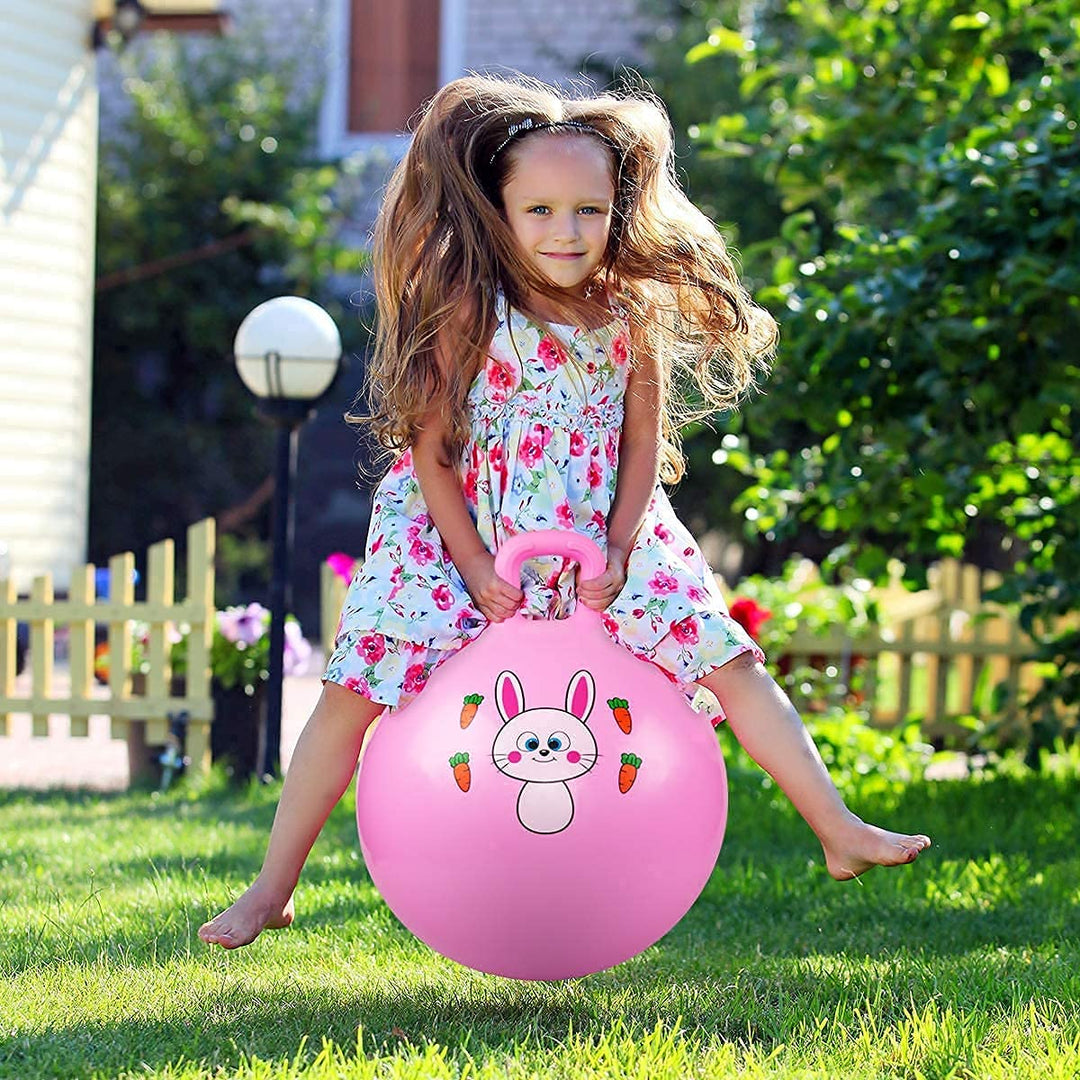 Storio Sit And Bounce Rubber Hop Ball Jumping&Bouncing Ball For Boys Girls Toys|Indoor&Outdoor|Best Gift Balls For Kids -Big(Size 56Cm / 22 Inch,Multicolour)