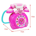 Load image into Gallery viewer, VGRASSP Classic Dial Receiver Simulation Telephone Toy for Kids - Rotating Number Dial with Calling Sound Effect - Storytelling Toy Phone Accompanied with Lights - Color As Per Stock