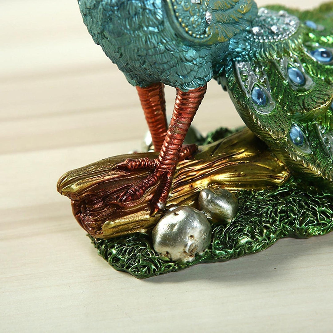 bnf® Peacock Ornament Crafts Statuette Figurines for Bookcases Bedroom Christmas