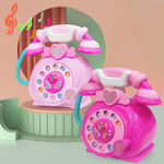 Load image into Gallery viewer, VGRASSP Classic Dial Receiver Simulation Telephone Toy for Kids - Rotating Number Dial with Calling Sound Effect - Storytelling Toy Phone Accompanied with Lights - Color As Per Stock