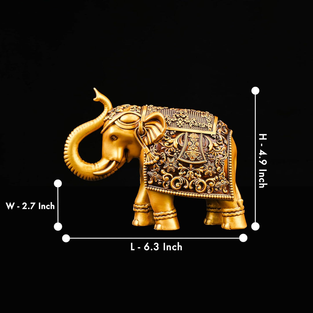 Elephant Family Statue - Antique Showpiece for Home/Office Decor & Gifting