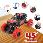 Load image into Gallery viewer, Gooyo GY-45 Rechargeable Remote Control Rock Crawler Car with Smoke | Monster Truck with Spray for Kids | RC Car 4x4 Off-Road Big Car Toy | High Speed | Red Color | in-Built Battery | Gift Box Pack
