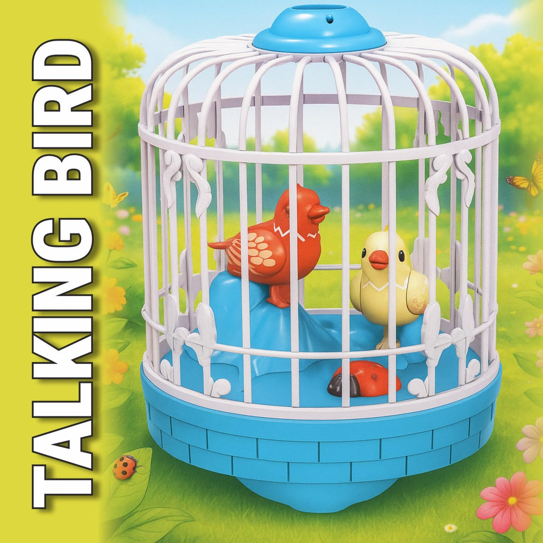Talking Bird Toy for Kids | Repeats What You Say | Singing, Speaking, and Dancing Bird Toy| Funny Education Toys for Children Playing at Home - Blue