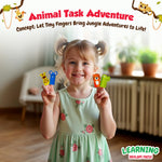 Load image into Gallery viewer, Exhale 8-in-1 Act &amp; Learn Jungle Explorer Game for Kids Ages 2–6 | Animal Board Game with Dice, Tokens &amp; Fun Tasks | Boost Motor Skills, IQ &amp; Learning | Educational Gift for Boys &amp; Girls