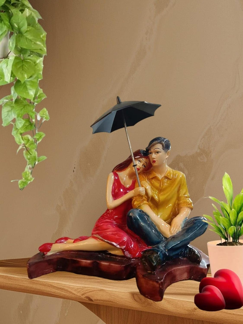 Couple Statue Showpiece Love Couple Murti Statue Sculpture Best for Valentine Gift or Wedding Gift Romantic Love Couple Glass Showpiece for Gift Husband Wife Girlfriend Boyfriend Girls Boys