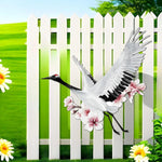Load image into Gallery viewer, Metal Crane Wall Decor Gift Artwork Iron Crane Wall Art for Fence Patio Home