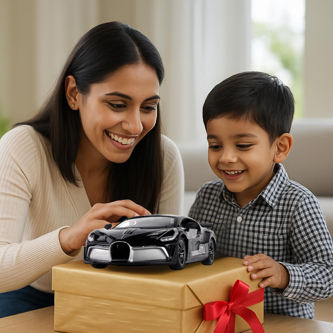 Popsugar Door Opening Remote Control Car | Rechargeable 1200mAh Lithium Battery | C-Type Charging | 75-Min Runtime | 2.4G Long Range Remote (100+ ft) | HighSpeed RC Car | Gift for Kids | Made in India