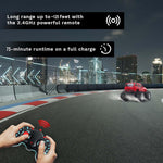 Load image into Gallery viewer, Off Roader Rechargeable Remote Control Car | RC Car Monster Truck | 4 Headlight Modes | Lithium Battery | C-Type Charging | Remote Control Car for Kids | Made in India, Red