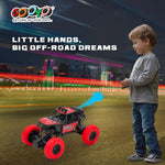 Load image into Gallery viewer, Gooyo GY-45 Rechargeable Remote Control Rock Crawler Car with Smoke | Monster Truck with Spray for Kids | RC Car 4x4 Off-Road Big Car Toy | High Speed | Red Color | in-Built Battery | Gift Box Pack