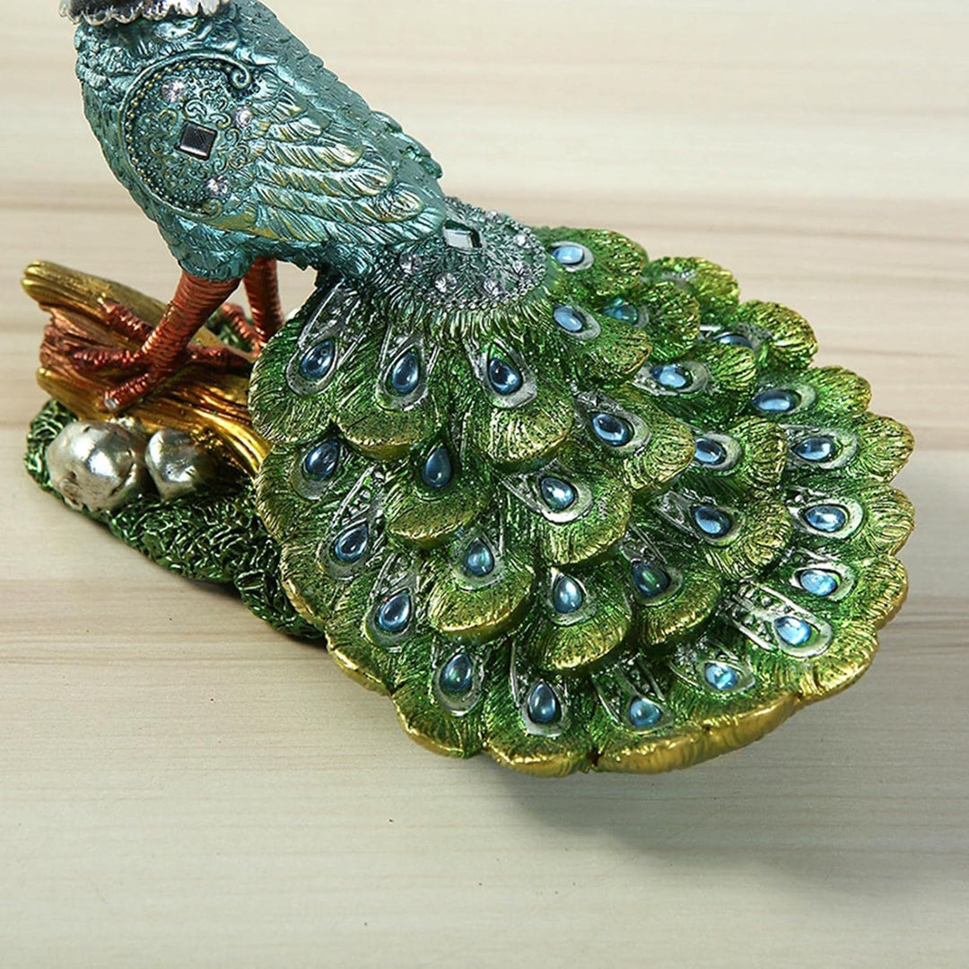 bnf® Peacock Ornament Crafts Statuette Figurines for Bookcases Bedroom Christmas
