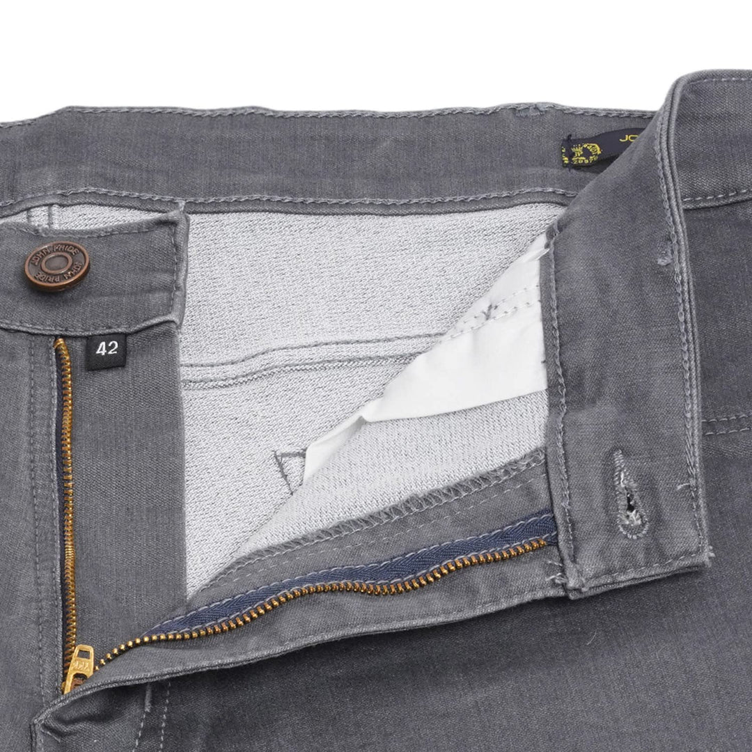 JOHN PRIDE Plus Size Men's Stretchable Mid-Rise Comfort Fit Clean Look Cotton Jeans for Men